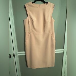 Anne Klein Tan Sleeveless Sheath Mini Dress